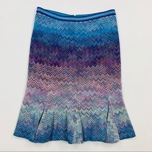 MISSONI Flounce Hem Skirt Sz 44 US 8